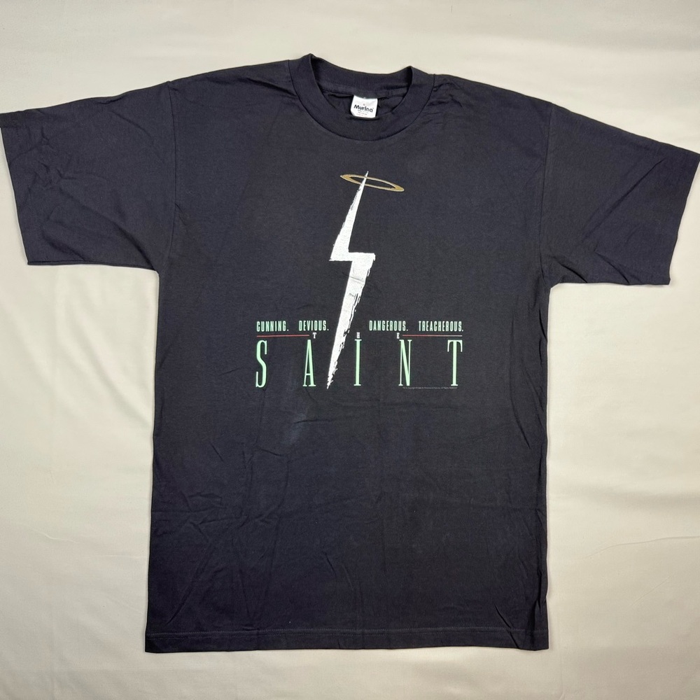Vtg 90s Saint Movie Promo Mens T-Shirt Sz Large Made in USA Single Stitch B6